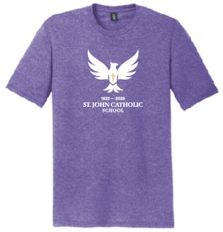 Spirit triblend soft T-shirts with 100th Anniversary logo in 3 colors