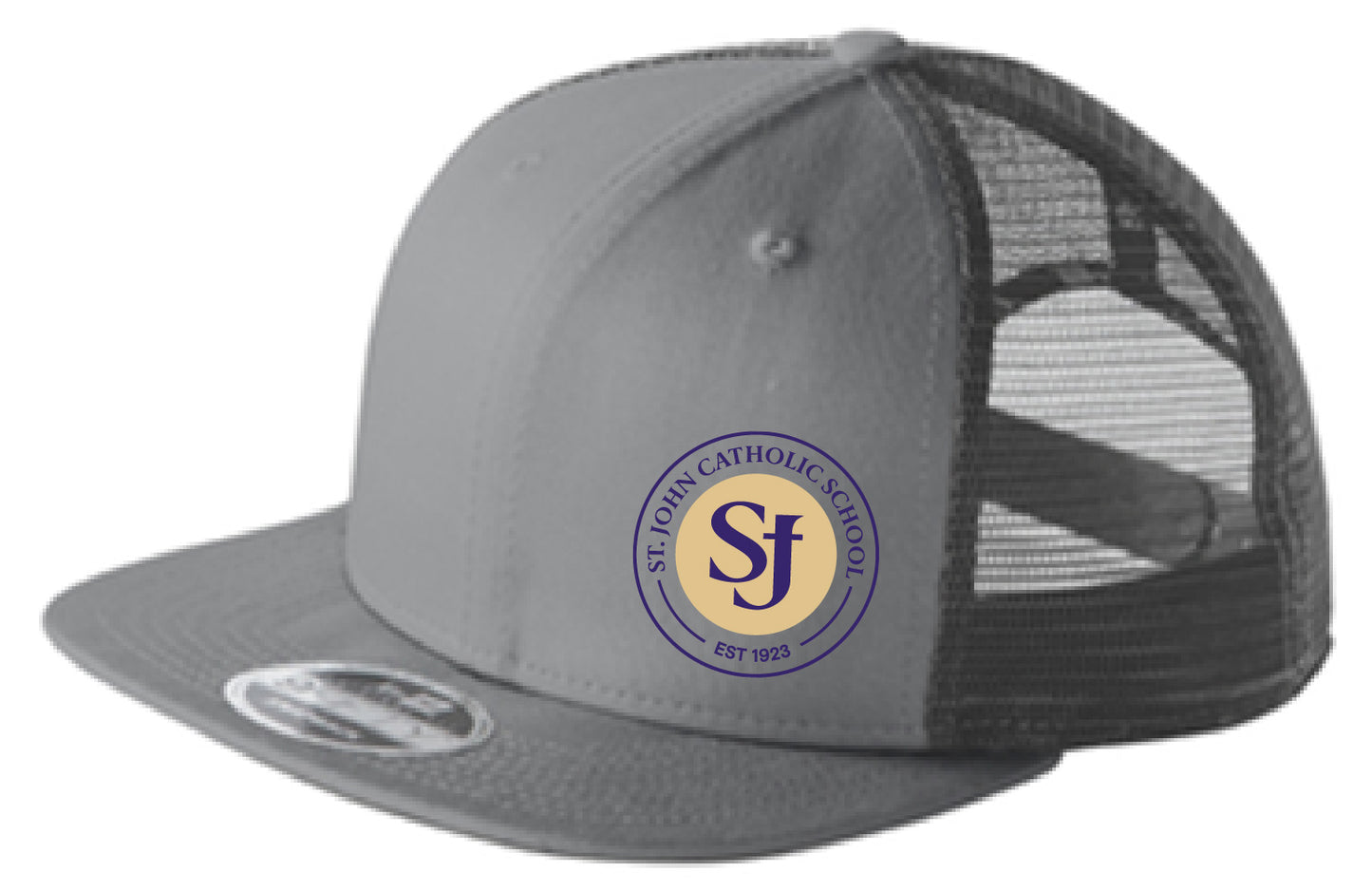 New Era Flatback Trucker cap with embroidered logo